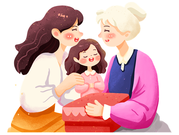千庫網_卡通手繪母親節扁平母女_元素編號14846813