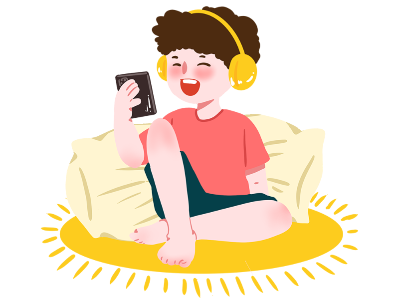 千庫網(wǎng)_居家的玩手機男孩_元素編號13139024