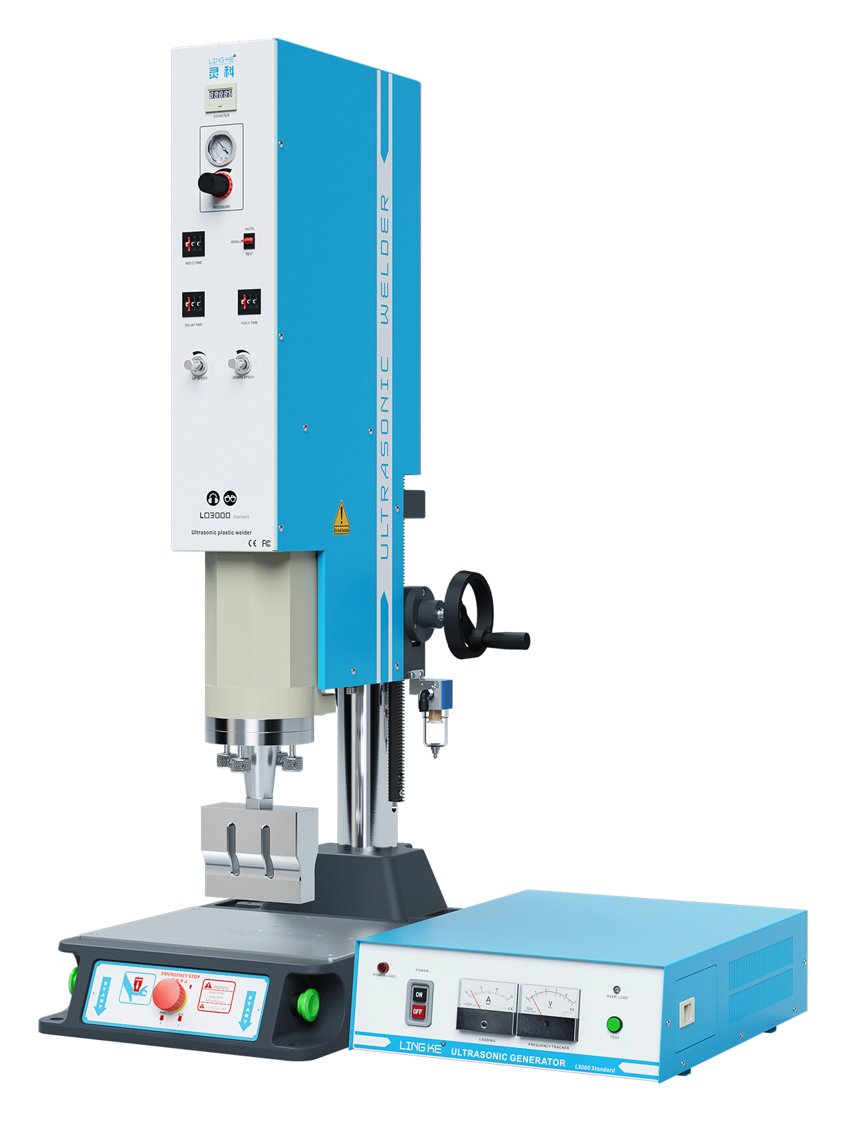 靈科超聲波塑料焊接機 圓立柱 20kHz-2000/2600W LO3000 Standard模擬