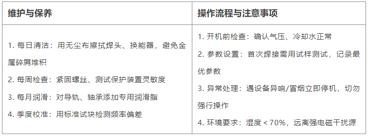 超聲波焊接機(jī)維護(hù)